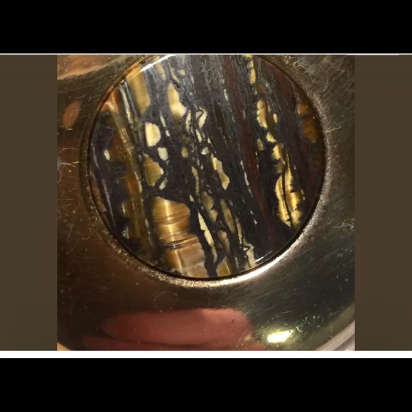 VTG GROSSE GERMANY SILVER TIGER EYE NECKLACE - Picture 4 of 8